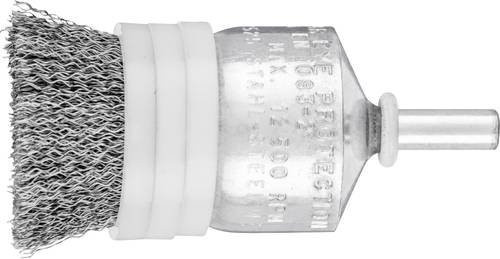 PFERD Pinselbürste PBUR mit Stützring, ungezopft, Stahl-Draht, Farbe: Silber, Durchmesser: 25 mm, Schaft-Durchmesser: 6 mm, Draht-Durchmesser: 0,20 mm - Bild 1