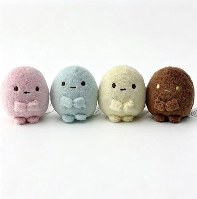 San X Sumikko Gurashi Erdbeer-Tapioka, Plüsch Schlüsselanhänger, 5cm - Bild 1