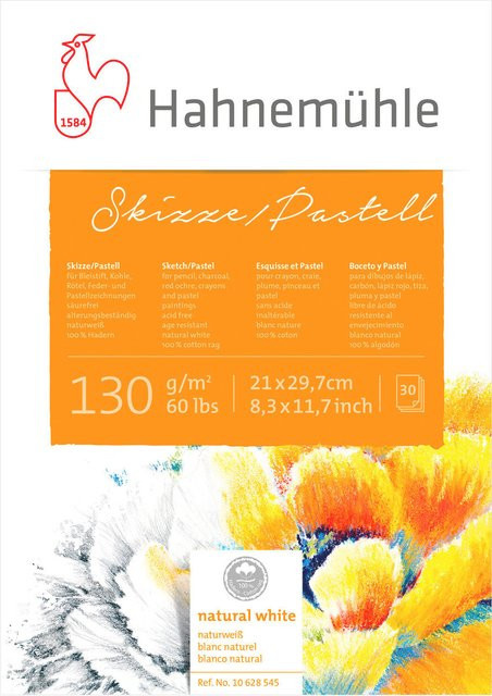 Hahnemühle Skizzen- und Pastellblock mit 30 Blatt DIN A4, 130g/m² - Bild 1