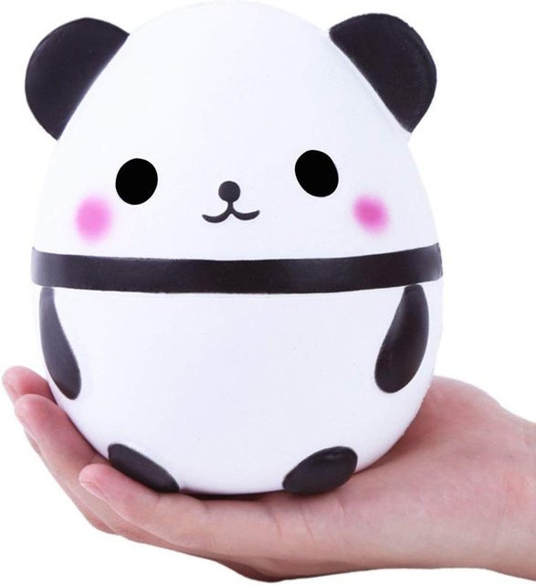 Jumbo Kawaii Panda Squishy, Tierpuppe, black - Bild 1