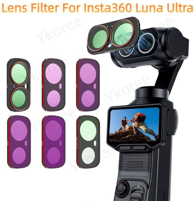 Insta360 Luna Ultra Magnetisches Objektivfilter-Set in Black mit UV, CPL, ND8, ND16, ND32, ND64, Black Mist und LPR Filtern für Action Cameras - Bild 1