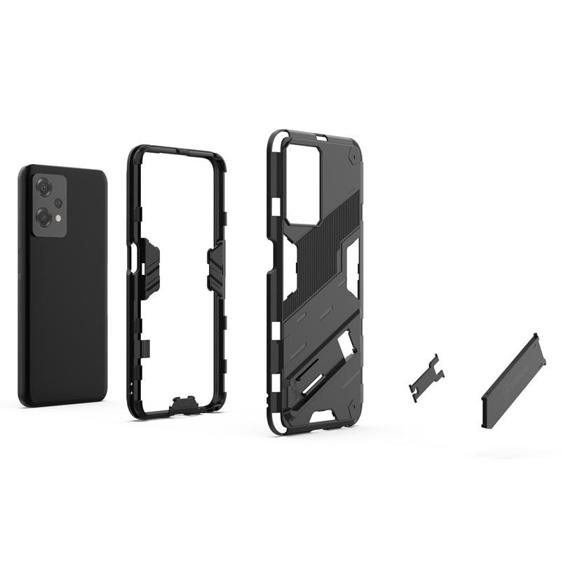 Stoßfeste OnePlus Nord CE2 Lite 5G Handyhülle mit magnetischem Ständer in Schwarz - Bild 3
