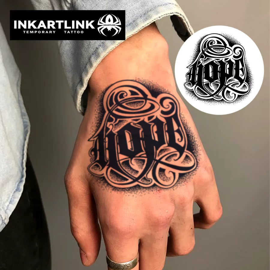 Hope Temporärer Tattoo-Aufkleber, wasserfest, semi-permanent - Bild 2