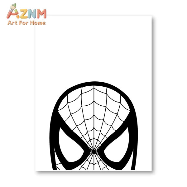 KAYOU Spiderman Poster Minimalistische Marvel Leinwandmalerei als Wandkunst für das Kinderzimmer - Bild 1