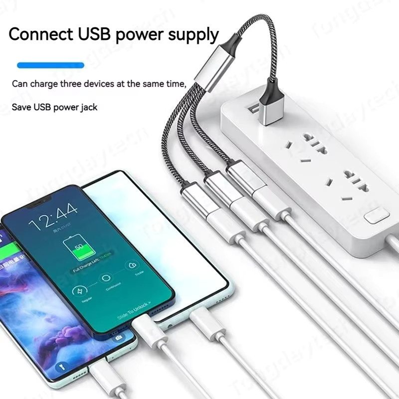 4-Port USB-C Hub OTG-Adapter für schnelle Datenübertragung mit MacBook Pro, Air und Multi-Geräten - Bild 2
