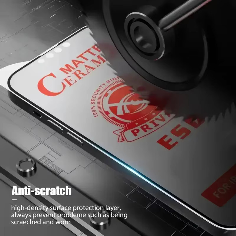5er Pack Keramik-Displayschutzfolie für Apple iPhone als Anti-Spy Privatsphäre-Folie in Transparent oder Matt - Bild 3