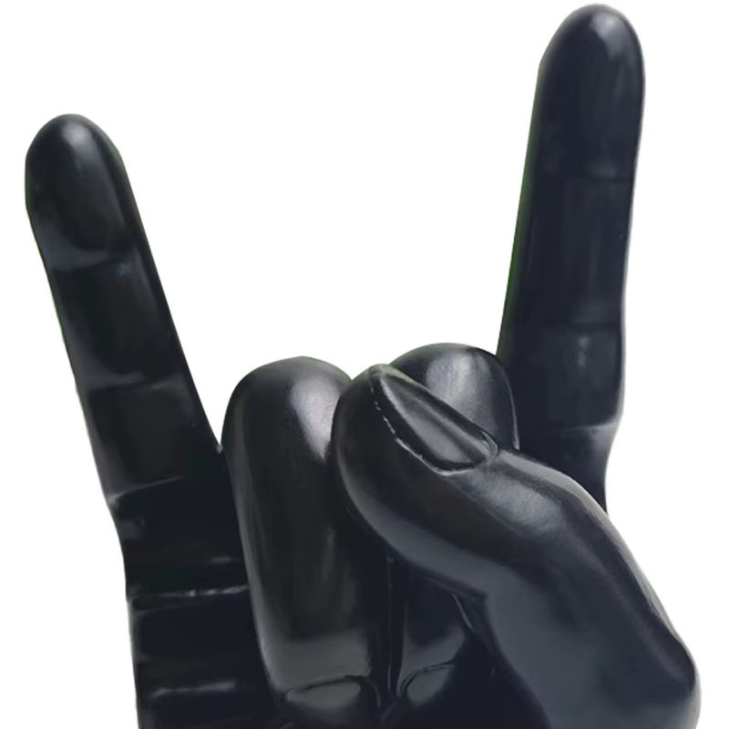 Moderne Skulptur von alloet als dekorative Handgeste für deine Wohnkultur in Schwarz und Mehrfarbig aus Kunstharz - Bild 3