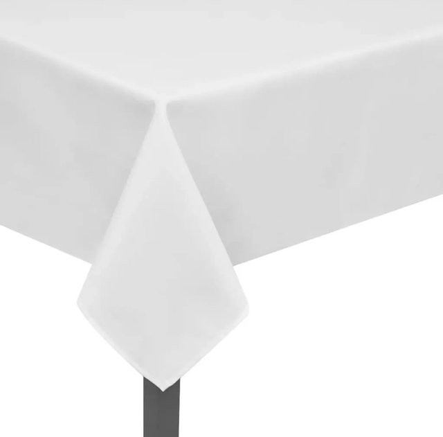 5er-Set vidaXL Tischdecken aus Polyester in Weiß, wasserabweisend und waschbar, B: 190 cm, T: 130 cm - Bild 1