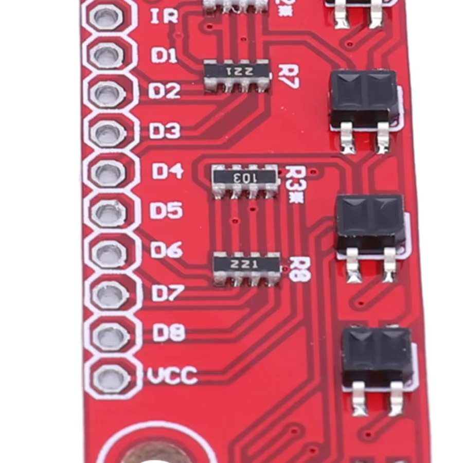 COOLMOON 8-Kanal Infrarot-Line-Follower Sensor Modul 8-Bit-Detektor in Rot - Bild 3