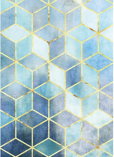 Komar Wandbild Mosaik Azzuro in Blau, B: 50 cm, H: 70 cm - Bild 1