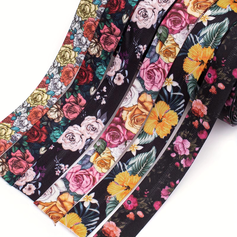 Changsons Reißverschluss-Set Blumenserie mit 4,5 Meter Reißverschluss, Reißverschlussköpfen und Stoppern in 6 verschiedenen Stilen - Bild 2