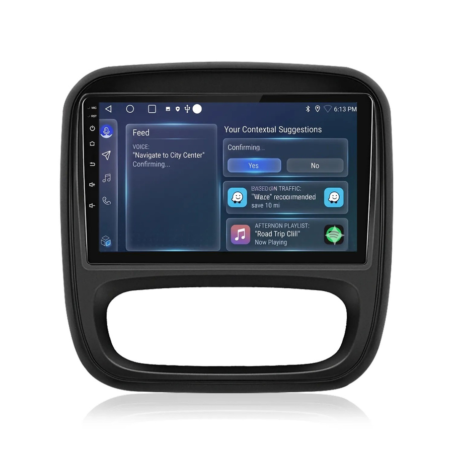 Junsun 9 Zoll Autoradio mit Bluetooth und GPS für Renault Trafic 3 (2014-2021) und Opel Vivaro B (2014-2018), Schwarz - Bild 2