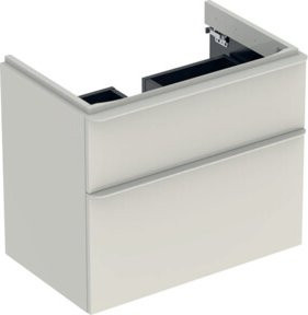 Geberit Waschtischunterschrank Smyle Square in Sandbeige Hochglanz mit 2 Schubladen, B/H/T: 73,4 x 61,7 x 47 cm - Bild 1
