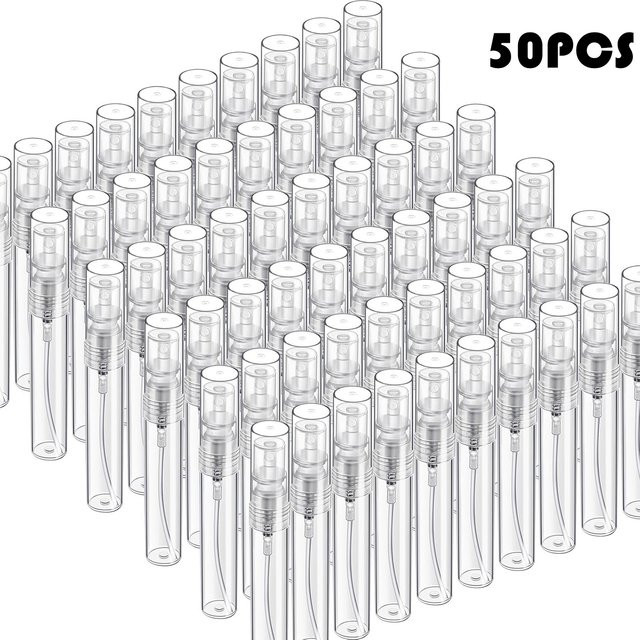 FIGHTYU Mini-Parfümflasche, Kunststoff-Sprühflasche, 2ml/3ml/5ml, 50 Stück - Bild 1