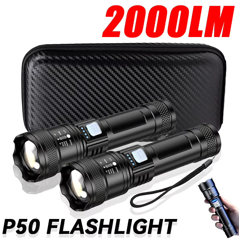 Heinast XHP50 Handheld-LED-Taschenlampe mit Zoomfunktion und Powerbank-Funktion, 300 lm, Schwarz - Bild 6