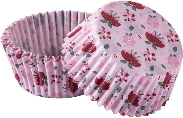 Zenker Muffinförmchen Flower Power, Mehrfarbig und Pink, Durchmesser: 5 cm, 50 Stück - Bild 1