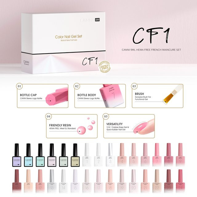 VENALISA Gel Nagellack Kit, 6 Teile, halb transparent, glänzend - Bild 1