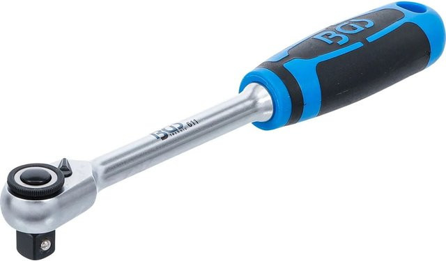 BGS Umschaltknarre feinverzahnt mit 3/8 Zoll Außenvierkant aus Chrom-Vanadium in Silber - Bild 2