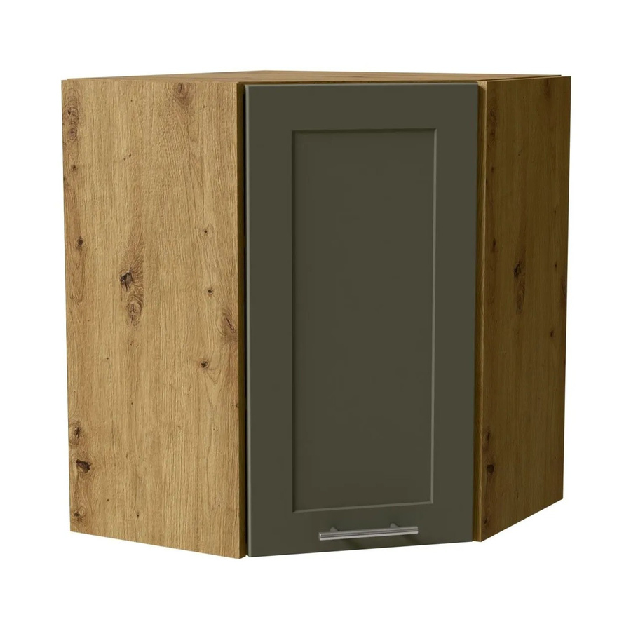 Feldmann-Wohnen Eckhängeschrank Oslo W10 Eiche Artisan und Reed Green Matt mit Soft-Close-Türen, B/T/H: 60 x 60 x 72 cm - Bild 2