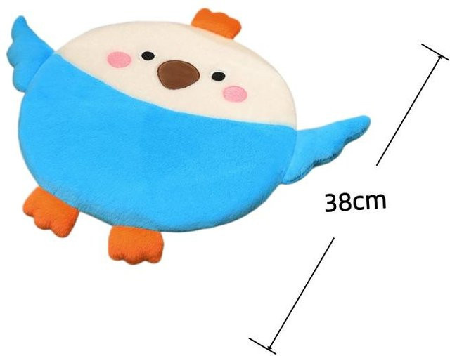 Vogel-Serie Plüschkissen Squishy von Yiran Health & Beauty in Blau, rundes weiches Sitzkissen aus Polyester - Bild 1