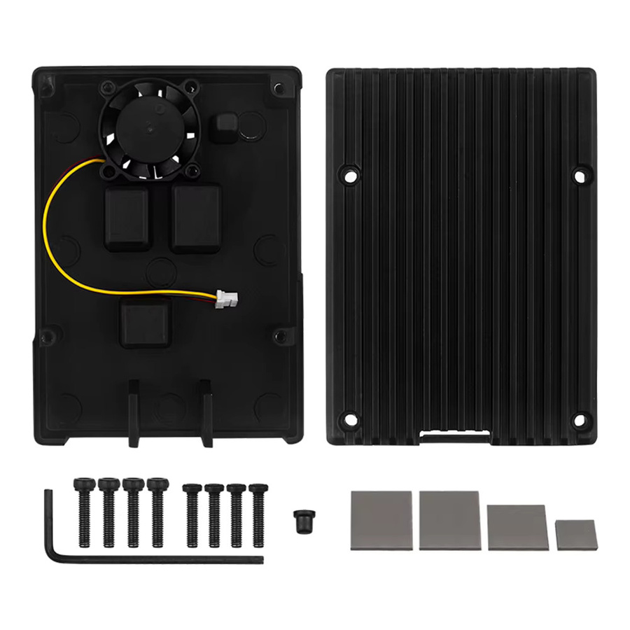APWIKOGER Aluminiumgehäuse mit Aktivkühler und Lüfter für Raspberry Pi 5, Schwarz - Bild 5