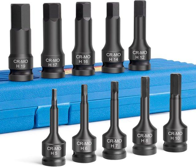 Venmess Master Impact Hex Bit Set Sechskantschrauber aus Cr-Mo-Stahl in Schwarz - Bild 1