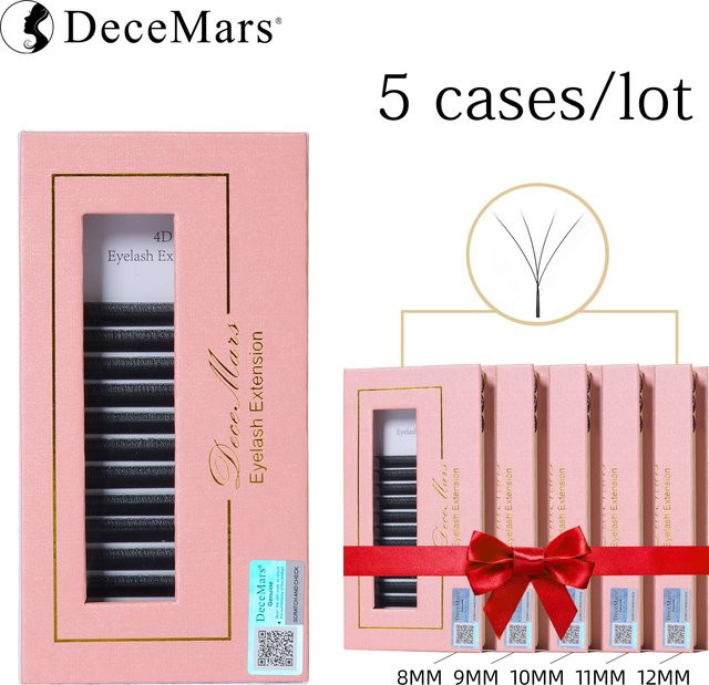 DeceMars Wimpernverlängerung 4D W-Form, 5er Set - Bild 1