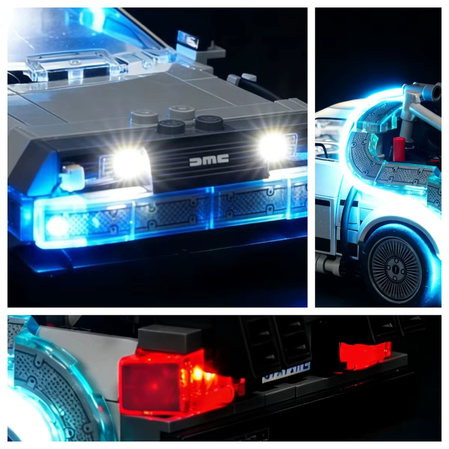 LEGO Speed Champions Zeitmaschine, LED-Licht, dekorative Lampe, mit Batteriefach - Bild 4