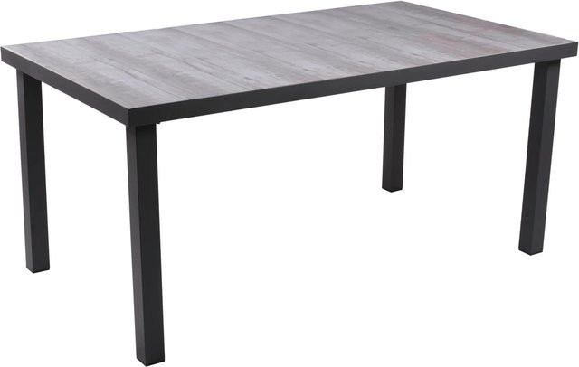 DELUKE Gartentisch FABIAN aus Aluminium und Keramik in Dunkelgrau, B/T/H: 162 x 90 x 75 cm - Bild 1