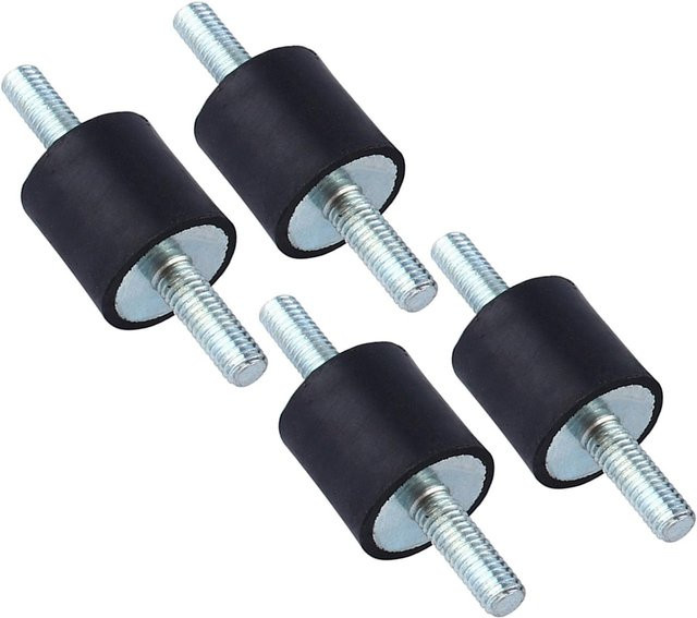 Neoglint Antivibrations-Gummihalterung für Luftkompressorpumpe als Stoßdämpfer in Schwarz mit M6 Gewinde und 20 x 20 mm Maßen - Bild 1