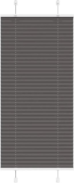 vidaXL Plissee Schwarz aus Polyester, semi-transparent, B: 55 cm, H: 100 cm - Bild 1
