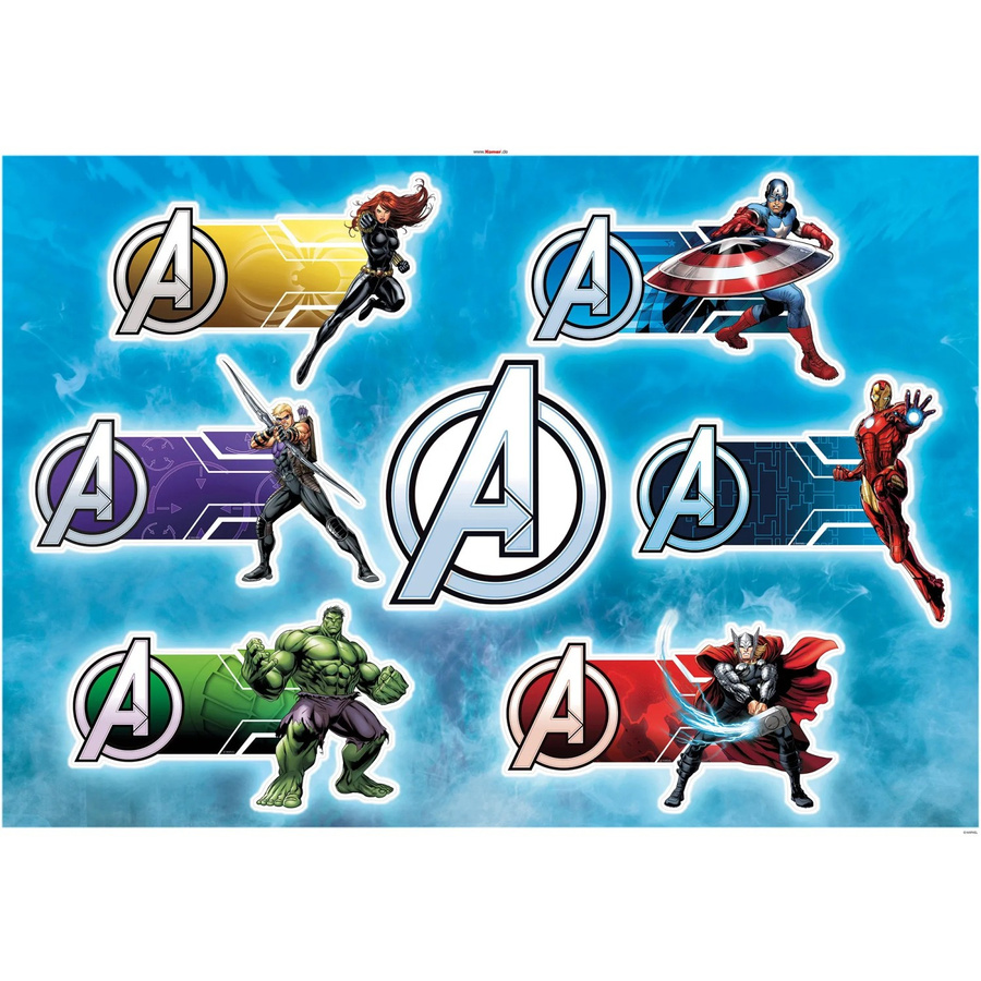 Komar Deko-Sticker Avengers Plates, Multicolor, B: 100 cm, H: 70 cm - Bild 2