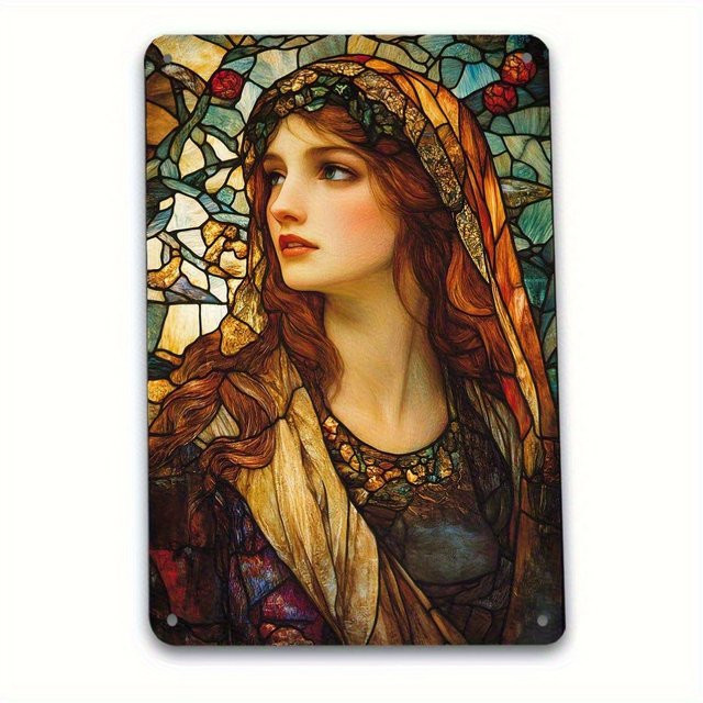 HELLOYOUNG Metall-Wandkunst Art-Deco Skulptur Weibliche Figur aus Eisen, B/H: 20,3 x 30,5 cm - Bild 1