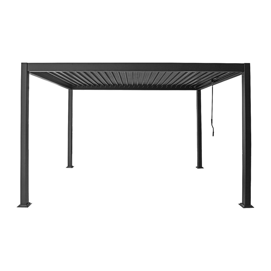 Selbsttragende Pergola Amalfi von Vente-unique in Anthrazitgrau, Breite: 400 cm - Bild 2