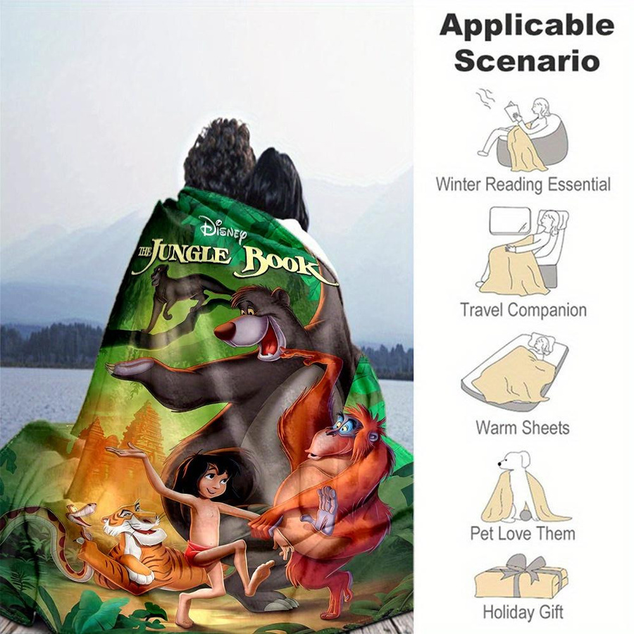 Yi Xin One Mowgli Cartoon Flanell Decke für Kinder in Multicolour, B/H: 80 x 120 cm - Bild 7