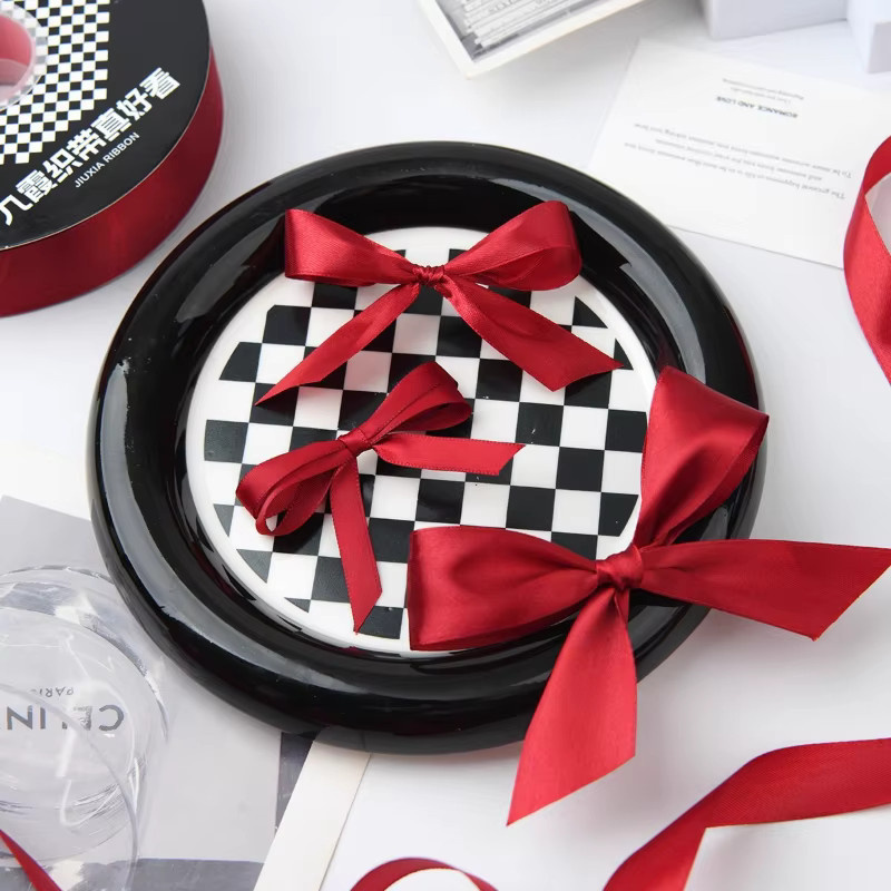 10 Stück weinrotes Satinband für Geschenkverpackungen und Dekoration, 22 m pro Rolle - Bild 2