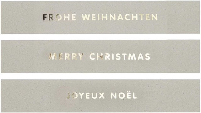 Rico Design Paper Poetry Weihnachtliche Papierstreifen in Grau, 3 Stück, B: 7 cm, L: 42 cm - Bild 1