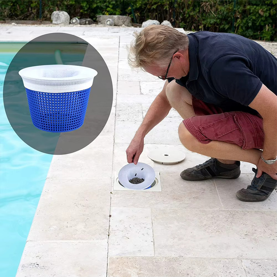 MOJOYCE Pool-Skimmer-Ersatzschoner aus Nylon-Mesh als wiederverwendbarer Filter für oberirdische Pools - Bild 2