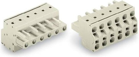 WAGO Buchsengehäuse-Kabel 721, 6 Polzahl, Rastermaß: 7.50 mm, Farbe: grau, 50 Stück - Bild 1