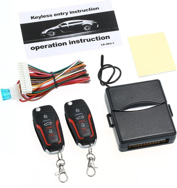 VehicleKit Autoalarmsystem mit Zentralverriegelung und Fernbedienung in Schwarz - Bild 1