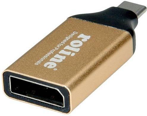 ROLINE GOLD Display Adapter USB Typ C auf DisplayPort v1.2 in Gold - Bild 1