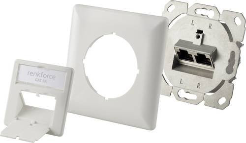 Renkforce Netzwerkdose Unterputz CAT 6a mit 2 Ports in Weiß - Bild 1