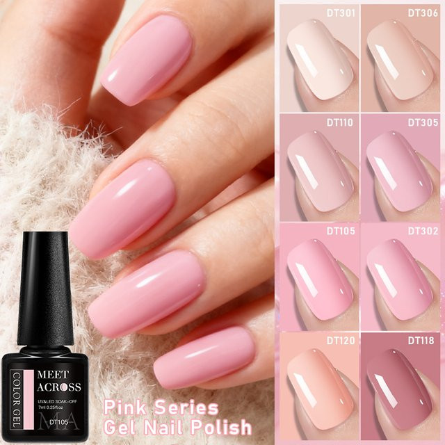 Meet Across Gel Nagellack, Nude Pink, Glänzend, 7 ml - Bild 1