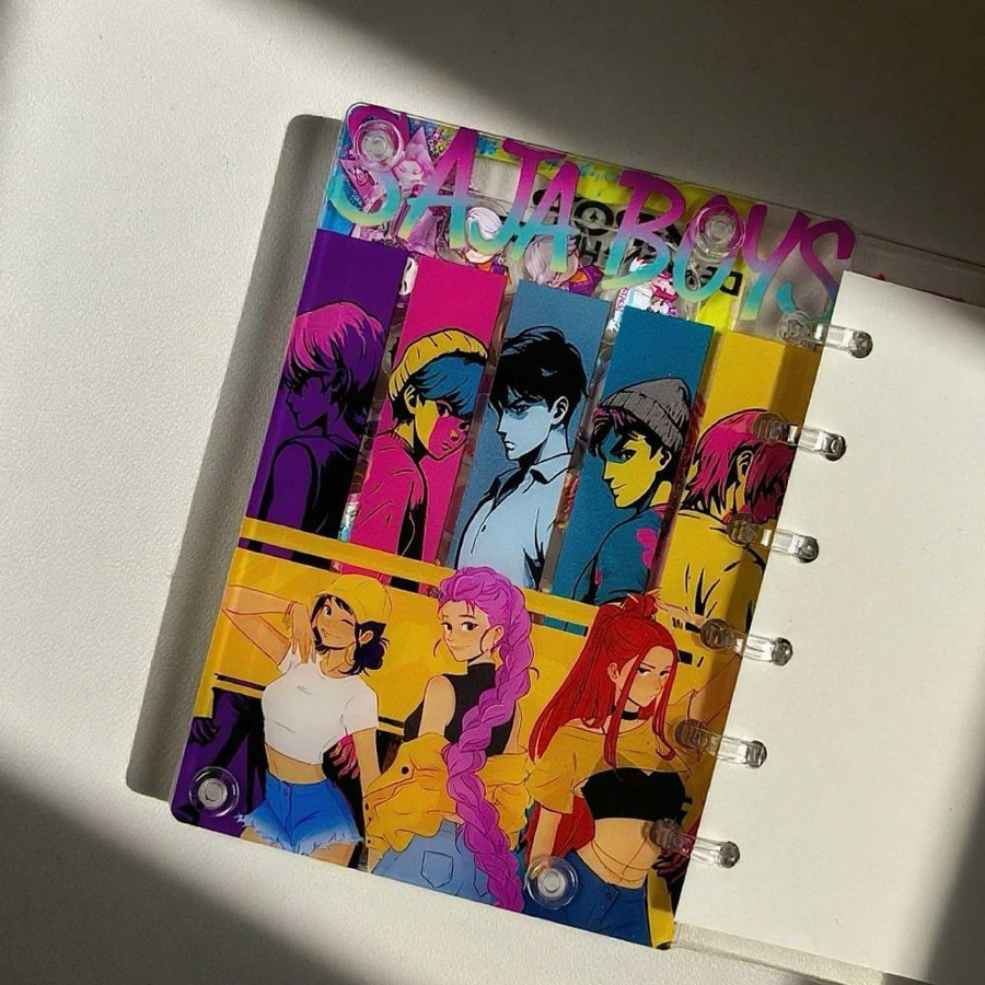 Yiran toy 1 Kpop Dämonenjäger Acryl A7 Notizbuchordner mit Anime Muster in Multicolour - Bild 3