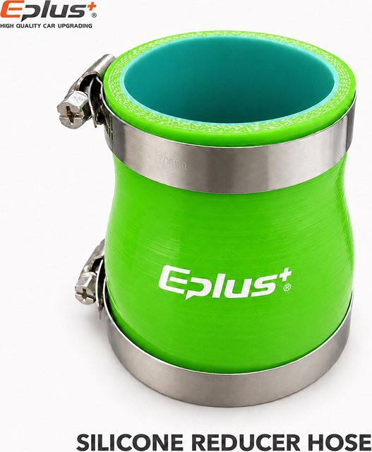 Eplus Green 4-lagiger verstärkter Silikon-Reduzierschlauchadapter in Grün, hochtemperaturbeständig und flammhemmend für Auto-Turbo-Ladeluftkühler-Ansaugrohre - Bild 1