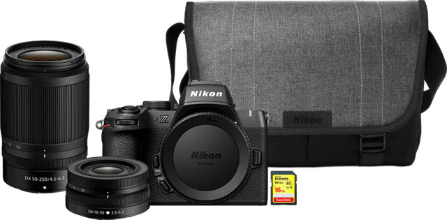 Nikon Z50 II Mirrorless APS-C Kamera Starterset in Schwarz mit 16-50mm und 50-250mm Objektiven - Bild 1