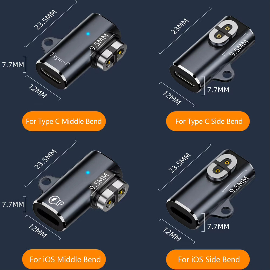 Magnetisches Ladekabel mit USB-C und iOS Anschluss für AfterShokz OpenRun Air, OpenRun Pro, Aeropex, AS800 und S803 in Schwarz - Bild 5