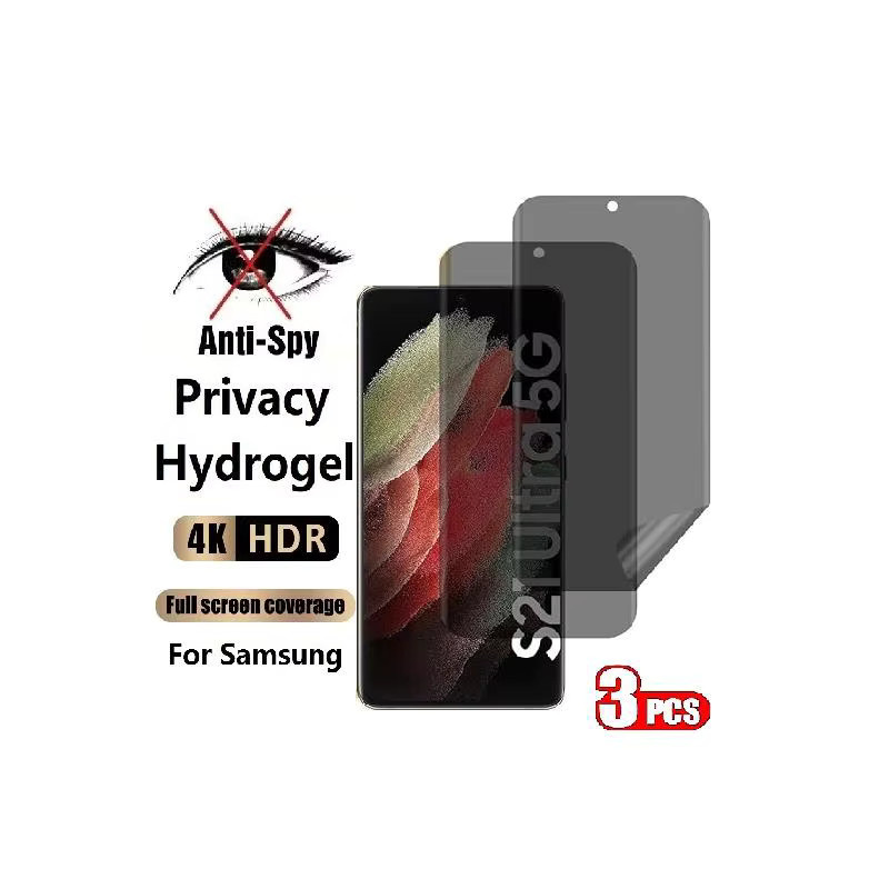 3er Pack Privatsphäre Hydrogel Schutzfolie für Samsung Galaxy M02 M02S M12 M22 M62 M13 M23 M33 M04 M14 M34 M54 M53 M42 Anti Spy Screen Protector transparent - Bild 7