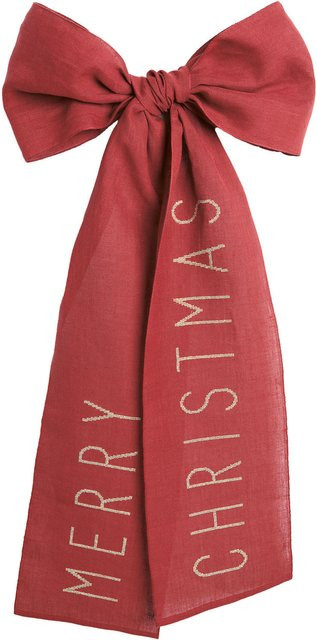 Rico Design Stickpackung Schleife Merry Christmas aus Baumwolle und Leinen - Bild 1