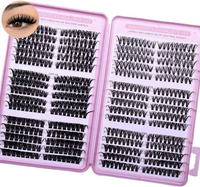 BLL.cf Wimpernverlängerung Volumen-Clusters, Black, Natürlich, Unisex - Bild 1